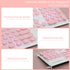 Wired Quiet Membrane Keyboard, Full Size 104-Keys, Retro Punk Typewriter, White LED Backlit, USB, Pink