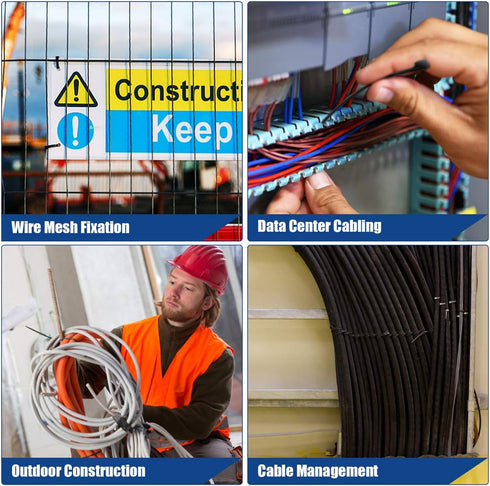UL Listed Heavy Duty Cable Zip Ties 4 Inch, 1000Pcs Industrial Nylon Durable Self Locking Wire Tie Wraps with 20 lbs