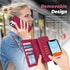 TwoHead 11 for iPhone Wallet Case with Card Holder & Detachable Magnetic Phone Case, PU Leather Wallet with Wrist Strap