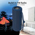 X21 Portable Bluetooth Wireless Speaker, Waterproof with FM Radio, Micro SD Card MP3 Player for Outdoor Use (Blue)