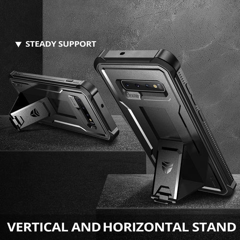 Dexnor for Samsung Galaxy S10 Case, Heavy Duty Military Grade Shockproof Protection with Built-in Screen Protector,