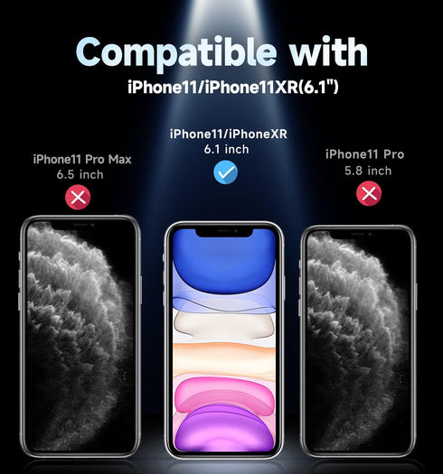 MAGIC JOHN 2 Pack for iPhone 11/iPhone XR 6.1 inch Tempered Glass Screen Protector, Auto Dust-Elimination Installation, Bubble Free, HD Clear, Easy Installation