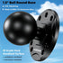 1.5" Ball Mount with Aluminum Alloy Round Plate, Universal Electronic Device Mounting Base with AMPS Holes for Garmin, Lowrance, Humminbird, for RAM Mounts, Scotty C Size Double Socket Arms