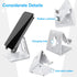 Crpich Acrylic Cell Phone Stand, Portable Phone Holder for Desk, Compatible with Phone 15 14 13 12 Pro Max Mini 11 Xr