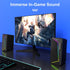 Jeecoo M30 Bluetooth Computer Speakers, PC Gaming Speakers for Desktop with Crisp Stereo Sound, Dynamic LED Modes,