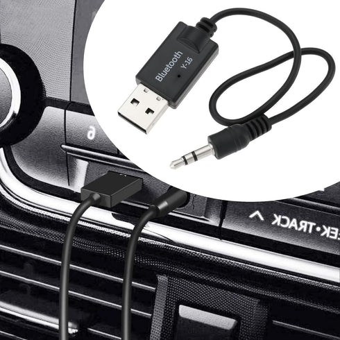 Create idea 2Pcs USB Bluetooth to AUX Cable Receiver 3.5mm in-Line Bluetooth Audio Adapter Compatible with Mini Cooper Gen 2 3 R56 R55 F56 F55 R60