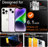 2 Pack Privacy Screen Protector for iPhone 14 / iPhone 13 / iPhone 13 Pro, Anti-Spy Tempered Glass, Gradient Colorful