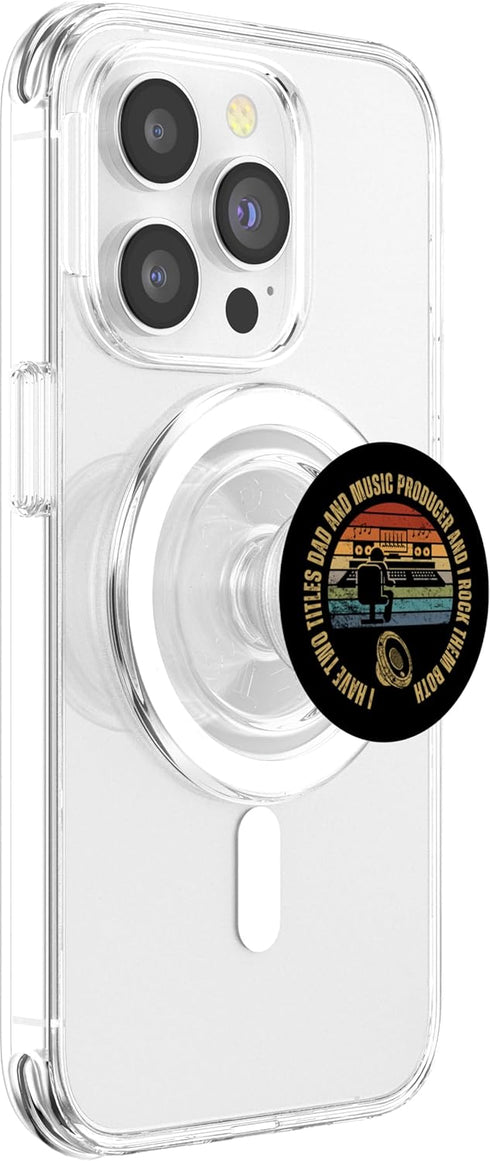 Music Producer Gifts For Men Music Producer And Dad Proud Funny Men Music Producer PopSockets PopGrip for MagSafe