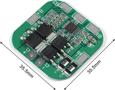 4PCS 20A 14.8V Lithium BMS PCM Protection PCB Board Module for 18650 Battery with Overcharge, Over Discharge, Short