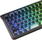 FunHub Black Transparent Keycaps,Clear Plastic Key Caps Cherry Profile RGB Backlit Shine Through