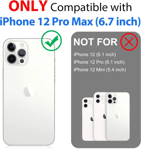 SPORTLINK Waterproof Case for iPhone 12 Pro Max, Full Body Shockproof Dustproof Rugged Case
