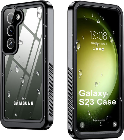 Humixx Waterproof Case for Samsung Galaxy S23, Built-in Lens & Screen Protector, 12FT Military Drop Proof