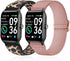 2 Pack Stretchy Nylon Watch Bands Compatible with Woneligo/Fitpolo Smart Watch IDW13, Loop Soft Elastic Straps for