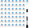 Deftomo 50 Pcs Blue Keyboard Switches, 3-Pin Clicky Tactile Mechanical Keyboard Switches, Complete