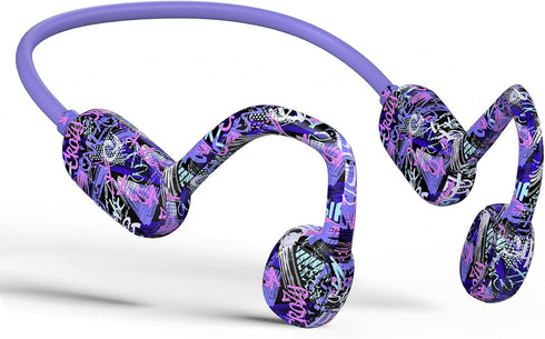 Kids Headphones, Bluetooth 5.2 Air Conduction Open Ear Headphones, 85dB Volume Limiting, IPX5 Waterproof, Deep Blue