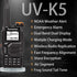 Quansheng UV-K5 Radio USB-C Charging Dual Band Two Way Radio, Long Range Handheld Radio with 771 Antenna and Speaker Mic