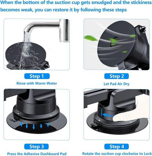 VANMASS Rotate Lock Suction Cup for Car Phone Mount