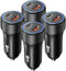 USB C Car Charger, OKRAY 4-Pack 36W Fast Charging Dual Port PD3.0 + QC3.0 Cigarette Lighter Adapter for iPhone