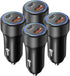 USB C Car Charger, OKRAY 4-Pack 36W Fast Charging Dual Port PD3.0 + QC3.0 Cigarette Lighter Adapter for iPhone