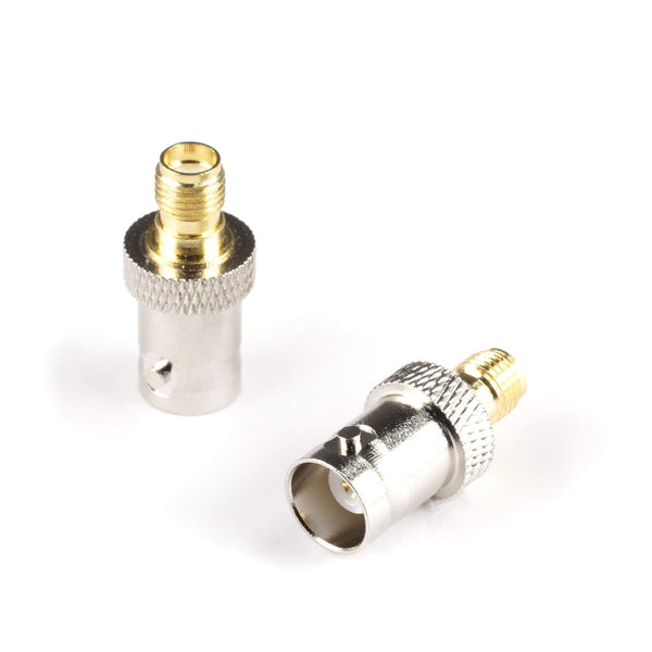 Gold SMA Female to BNC Female Adapter, 4 Pack Coupler, Male to Female Coaxial Connector for RF, SDI, HD-SDI