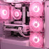 4 120mm Lounsweer Pcs Pink Bow Guard Fan Grill Metal PC Fan Grill Cover with Screws Cute Computer Accessories
