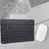 Cyrillic Keyboard for Tablet, Black Russian 10.1 Slim Ultra Wide 80-Key Bluetooth 3.0 for iOS and Windows
