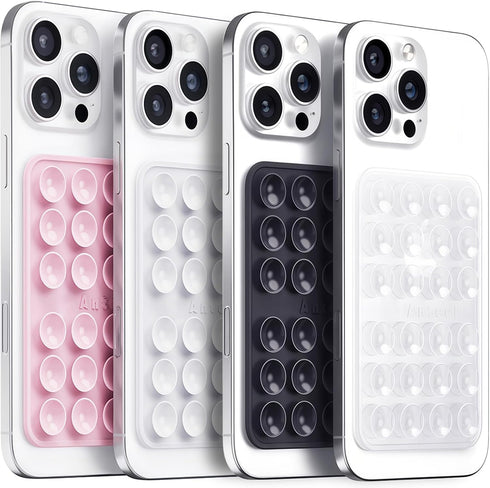 Anteel 4 Pack Silicone Suction Phone Case Adhesive Mount, 2026 Upgraded Thickened &