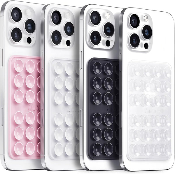 Anteel 4 Pack Silicone Suction Phone Case Adhesive Mount, 2026 Upgraded Thickened &