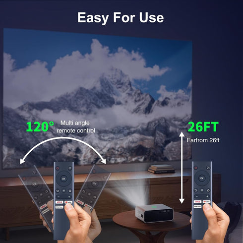 HZIME D1 New Replacement Remote Control Compatible for Aurzen EAZZE Smart Projector