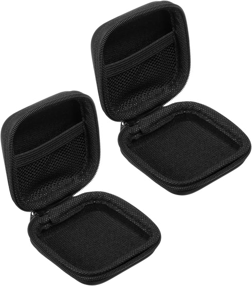 PATIKIL 2.95x2.95 Electronic Organizer Case, 2 Pcs EVA Hard Waterproof Square Travel Carrying Case with Zipper for