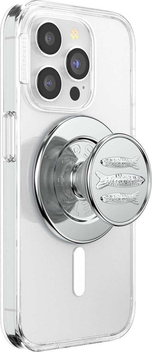 PopSockets Round Phone Grip Compatible with MagSafe, Adapter Ring Included, Wireless Charging Compatible - Seashore