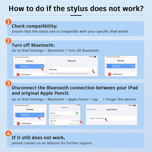 Stylus Pen for iPad 2018-2024 - 15 mins Fast Charge Apple Pencil with Palm Rejection and Tilt Sensitivity for iPad Pro,