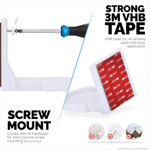 Screwless Wall Mount for Blink Mini Pan Tilt Camera, Easy Install Holder with Strong VHB Holder