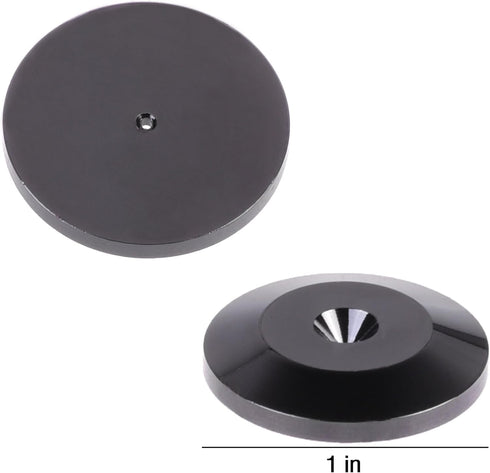 8 Pack Black 24K Nickel Plated Speaker Spikes Pads Mats, 5x25mm Isolation Stand Foot Cone Base