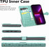 CCSmall PU Leather Flip Wallet Case for iPhone 14 Plus, Cute Cat Dog Cartoon Style with ID Card Holder