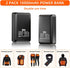 QTREE intelligence 2 Pack 5V2.4A 10000mAh Pack Power Bank for Heated Jacket Vest Underwear Pants, Portable Dual USB