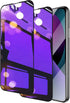 iPhone 14, 13, 13 Pro Screen Protector (2 Pack) - 6.1" Tempered Glass Privacy Film, Anti-Blue Light, HD Clear (Purple)