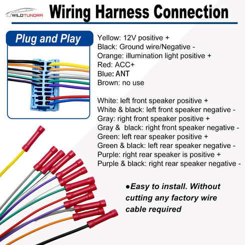 20Pin 1998-2010 1999-2008 Car Radio Wiring Harness for Honda Acura with Radio Antenna Adapter Aftermarket Car Stereo