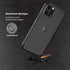 Eastcoo Slim Metal Bumper Case for iPhone 12 12 Pro, Metal Bumper Cover with Soft TPU Inner, Black