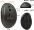 SANWA 2.4G Wireless Ergonomic Mouse, Optical Vertical Ergo Mice for Small Hands, 800/1200/1600 DPI, Black