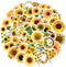 Ratgoo 50 Pcs Bright Sunflower Stickers Pack Cheerful Yellow Flowers Waterproof Vinyl Decal