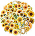Ratgoo 50 Pcs Bright Sunflower Stickers Pack Cheerful Yellow Flowers Waterproof Vinyl Decal