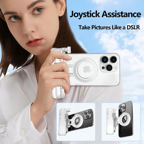 yAyusi 4 1 Magnetic Compact Mini Phone Selfie Stick, Mag-Safe in Small Portable Pocket Tripod for iPhone/Android