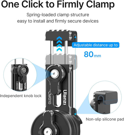 ULANZI CM010 Fence Mount for Mevo, GoPro, iPhone, DJI Osmo Action, for Baseball Softball Tennis Recording
