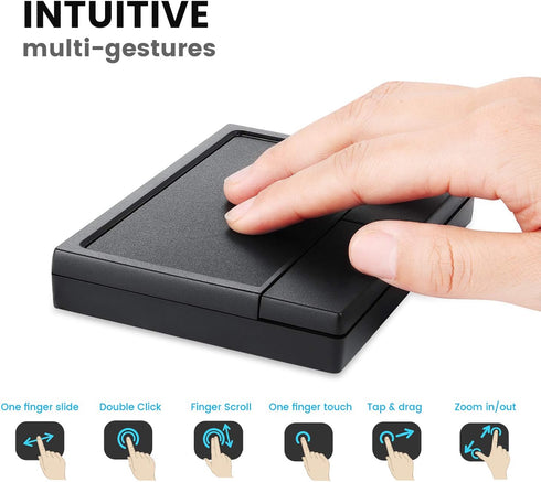 Perixx PERIPAD-704 Wireless Touchpad, Portable Track Pad for Desktop and Laptop, Large Size, Black