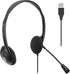 MANHATTAN USB Headset with Mic, Long 5 ft Cable, Dual-Sided Padded On-Ear, Adjustable Headband for Desktop, Laptop