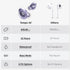 Tempo 30 Wireless Earbuds for Small Ears, Comfortable Bluetooth Ear Buds for Women and Men, Purple Earphones