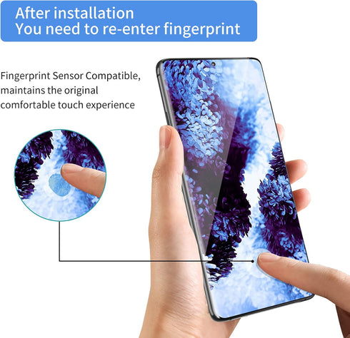 AACL Samsung Galaxy S21 Ultra 5G Screen Protector, 6.8" Curved Tempered Glass, 2 Pack, Black, Compatible with