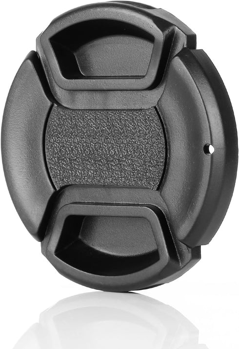 ChromLives 52mm Camera Lens Cap, Center Pinch with Leash Hole Bundle, Compatible with Nikon, Sony, Canon DSLR Cameras