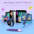 Kid-Friendly Stylus Pens for Touch Screens with Tethers, Mixoo Anti-Rolling Tablet Stylus 2 Pack for Kids, Compatible